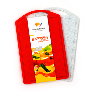 Купить Доска разделочная "В клеточку" малая 150x235 от производителя Материя Пластика