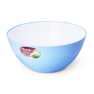 Купить Миска двухцветная "Fresh Line" d180, 1,5 л бело-голубая от производителя Материя Пластика