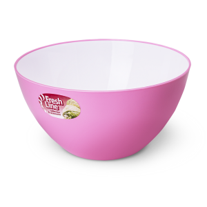 Купить Миска двухцветная "Fresh Line" d200, 2 л бело-розовая от производителя Материя Пластика