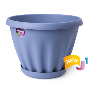 Купить Горшок цветочный "Знатный" голубая лагуна с поддоном d270 6,7 л от производителя Материя Пластика