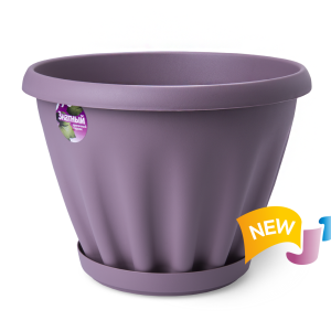 Купить Горшок цветочный "Знатный" лунная фиалка с поддоном d320 11 л от производителя Материя Пластика