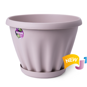 Купить Горшок цветочный "Знатный" латте с поддоном d320 11 л от производителя Материя Пластика