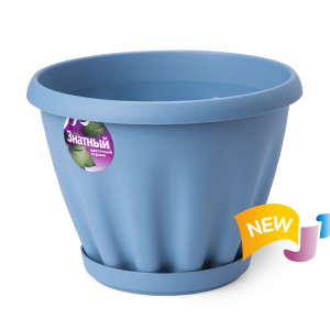 Купить Горшок цветочный "Знатный" морской бриз с поддоном d180 2 л от производителя Материя Пластика