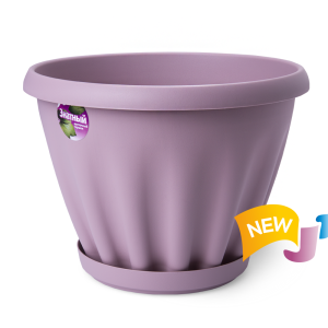 Купить Горшок цветочный "Знатный" пыльная роза с поддоном d270 6,7 л от производителя Материя Пластика