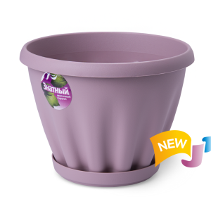 Купить Горшок цветочный "Знатный" пыльная роза с поддоном d225 3,9 л от производителя Материя Пластика