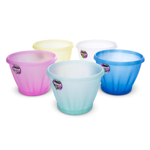 Купить Горшок цветочный "Знатный" полупрозрачный c поддоном d180 2 л от производителя Материя Пластика