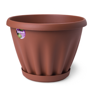 Купить Горшок цветочный "Знатный" терракотовый c поддоном d320 11 л от производителя Материя Пластика