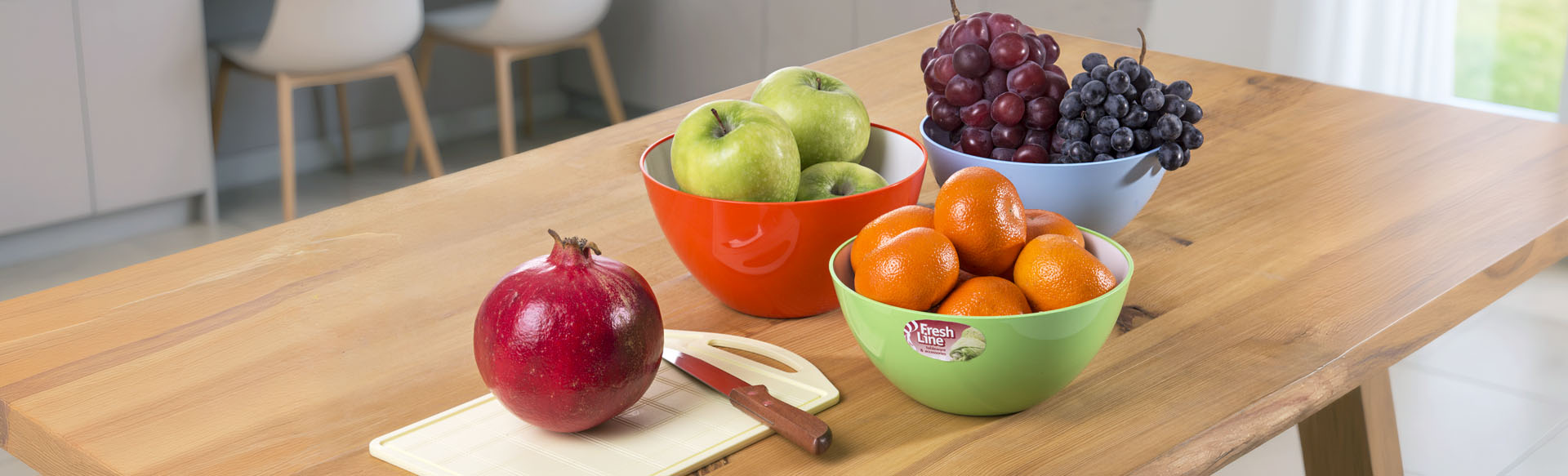 СТИЛЬНЫЕ МИСКИ
И РАЗДЕЛОЧНЫЕ
ДОСКИ